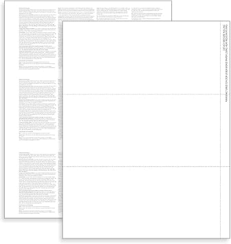 NextDayLabels - W-2 3-Up Employee Tax Forms, Instructions on Back" for 2025, for Laser/Inkjet Printer. Compatible with QuickBooks and Accounting Software ETC. Pack of 500 Sheets