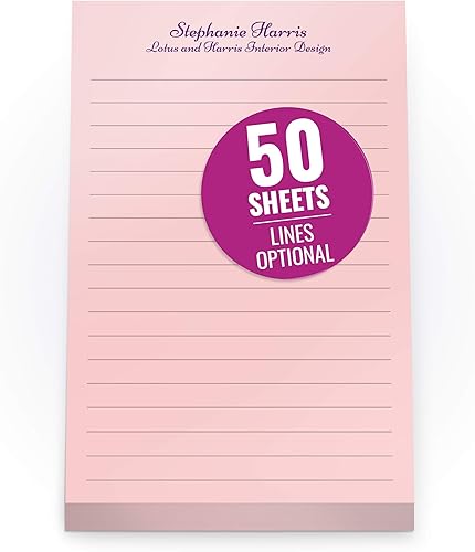 Miniatura 5 de Bloc de notas de color azul impreso personalizado de 3.9 x 5.9in  Colorido bloc de notas personalizado con el nombre de su empresa, líneas de regla