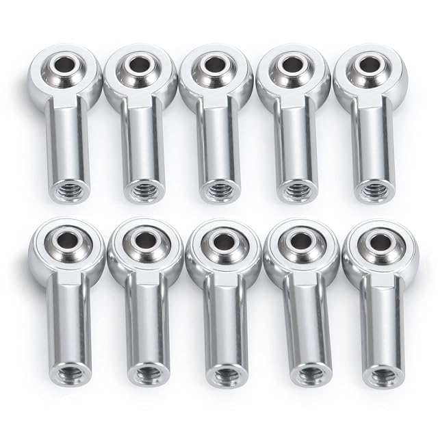 AXspeed 10 piezas M4 Metal Link Rod Tie Rod End Ball Joint Head para Axial Scx10 90046 1/10 RC Auto Barco…