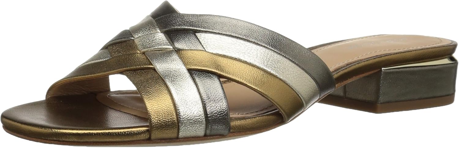Pour La Victoire Women's Malena Slide Sandal, gold, 9.5 M US