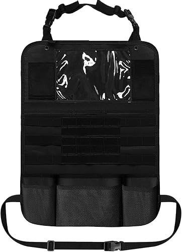 Miniatura 8 de VIIDOO Organizador de respaldo de asiento Molle mejorado con almacenamiento de armas Ipad, ajuste universal, automóvil, camión, Jeep, vehículo,