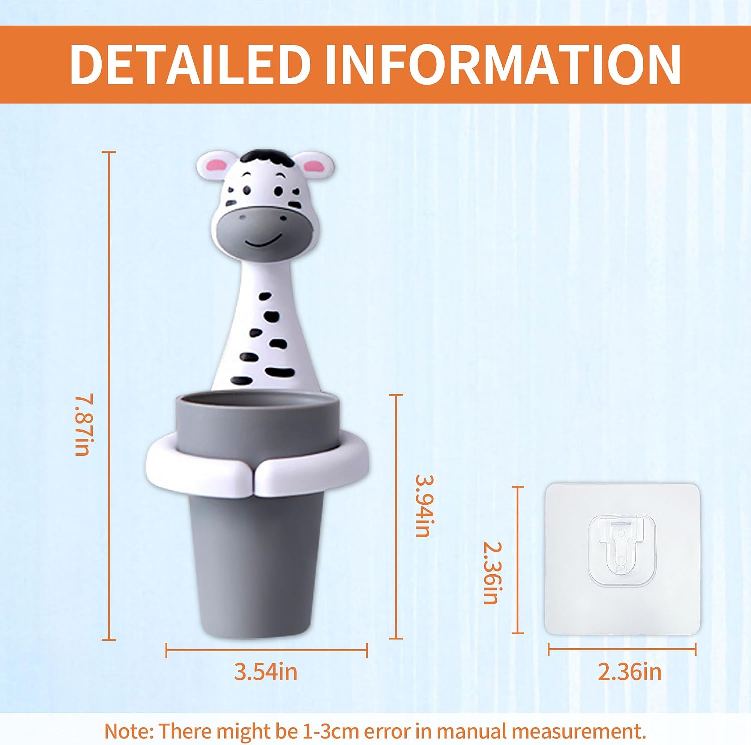 SooGree Kids Toothbrushes Holder Animal Tooth Cup Holder Wall Mounted Sucker Toothpaste Storage Set Cute Household Toothpaste Rack Mouthwash Cup Rack for Children,No Punching Shelf Bracket with Cup