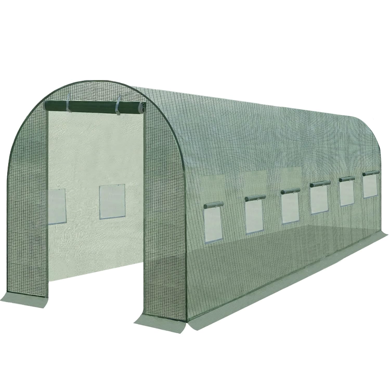 Bâche de Protection de Rechange pour Jardin, Serre, Serre à tomates, réutilisable, Vert, 6 x 3 x 2 m, 10263