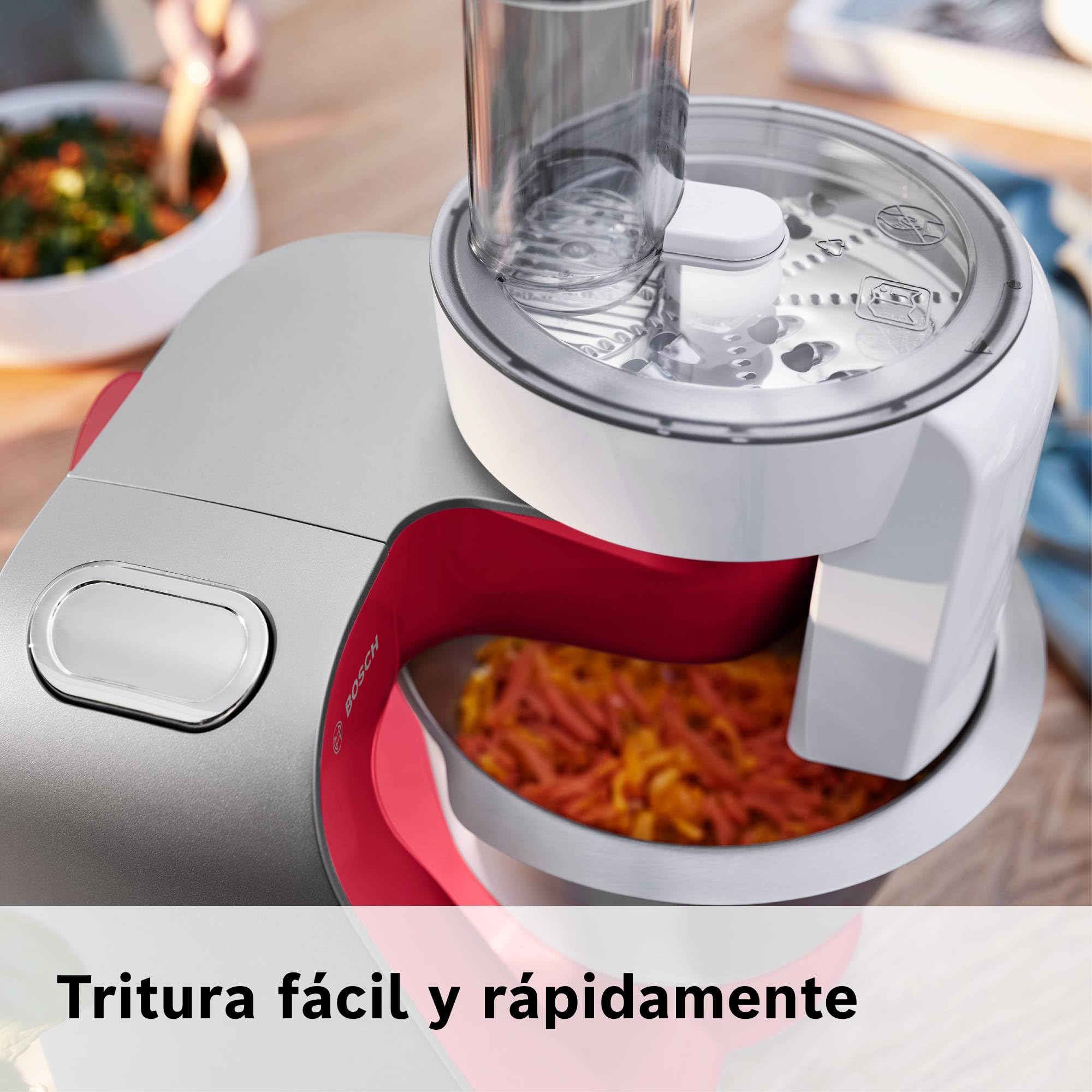Bosch - Robot de cocina, potencia de 1000 W, 7 velocidades + función Pulse, color rojo, MUM58720