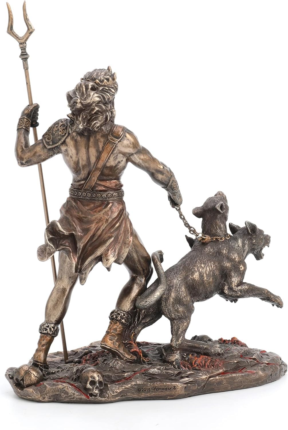 Veronese Design 7 5/8" Tall Hades Greek God of The Underworld with Cerberus Resin Statue Bronze Finish