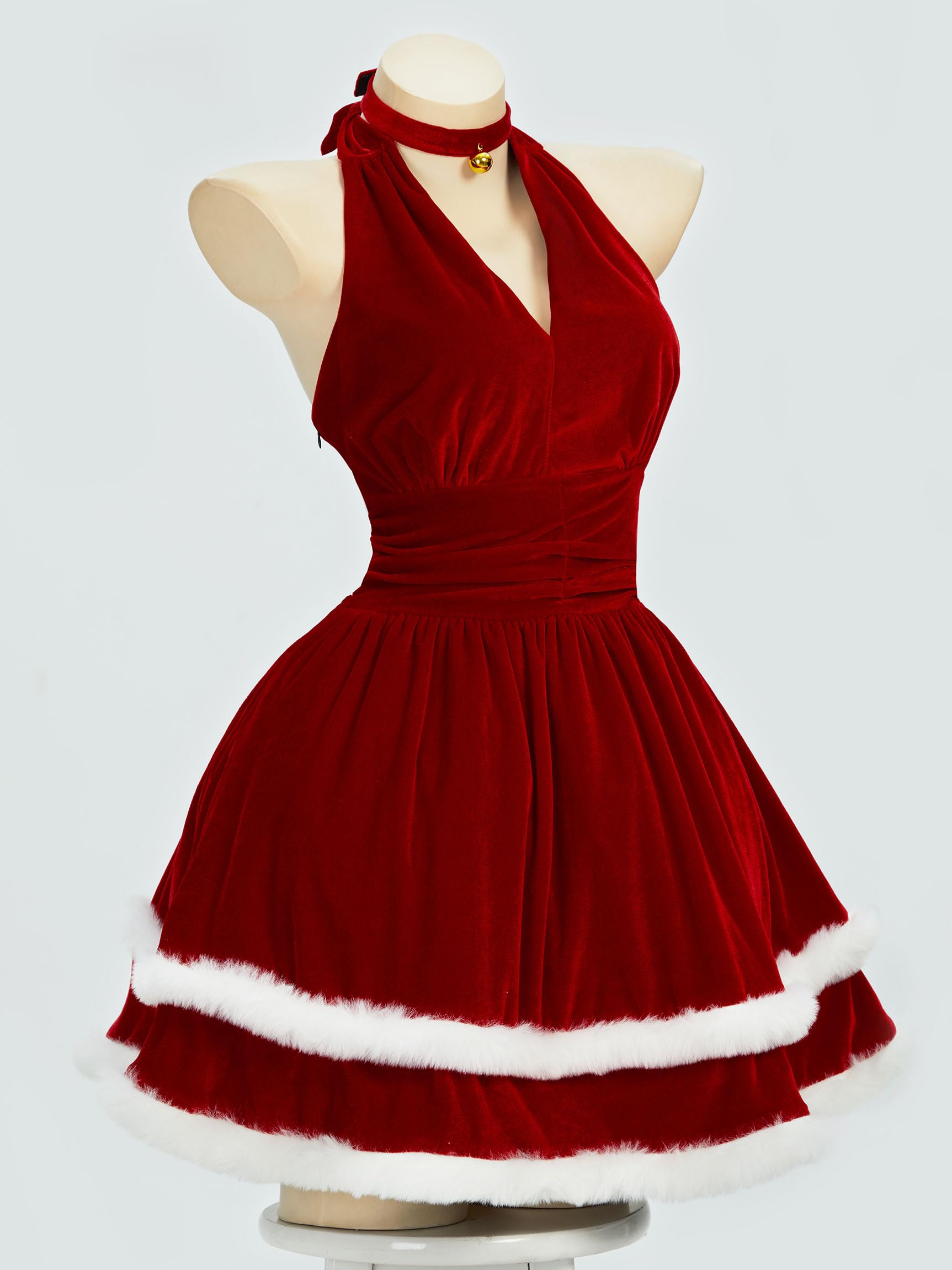 haikyuu Women Santa Dress Mrs Claus Santa Costume Cosplay Christmas Dress Costume