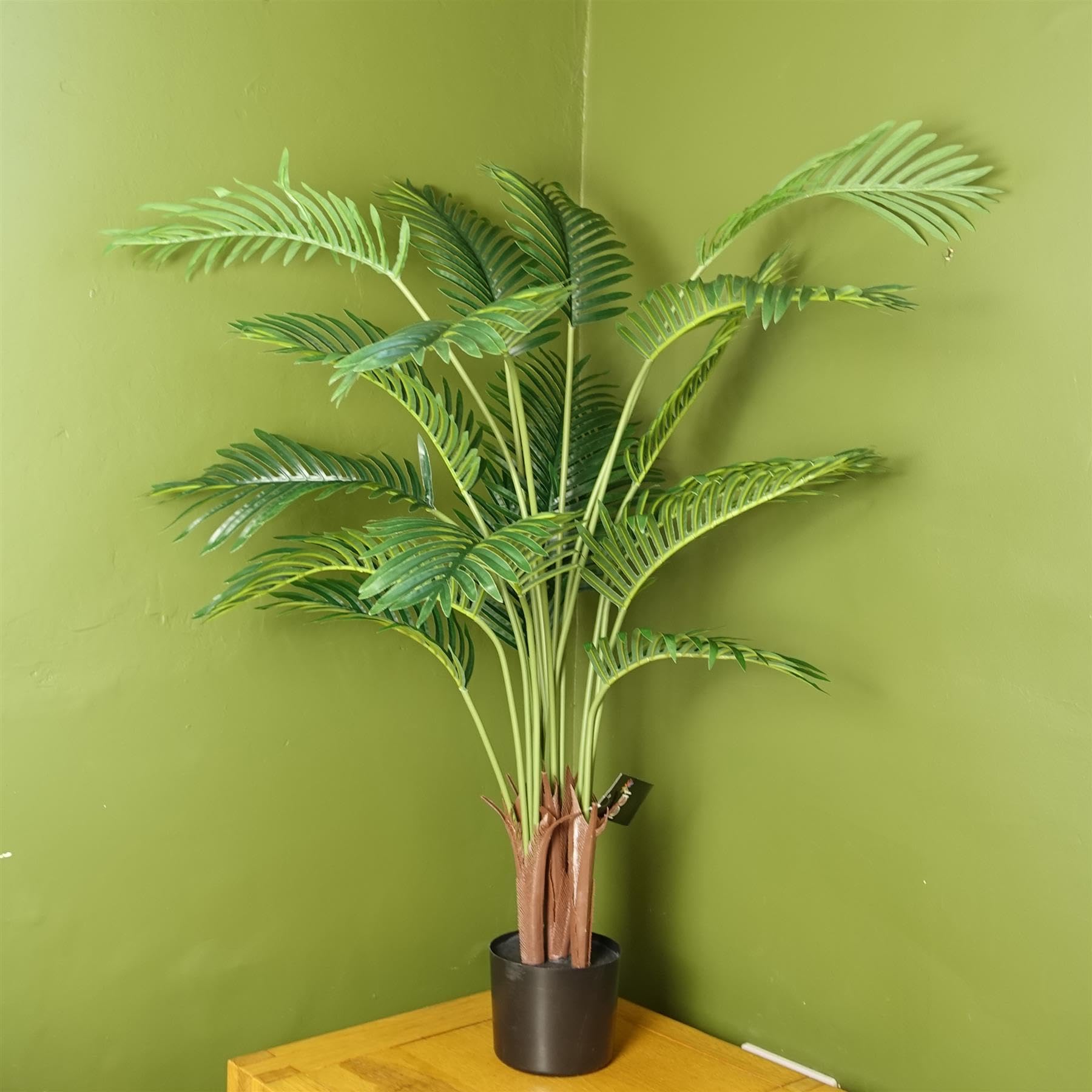 Leaf 110Cm Large Artificial Areca Palm Tree Potted In Black Pot from B&Q