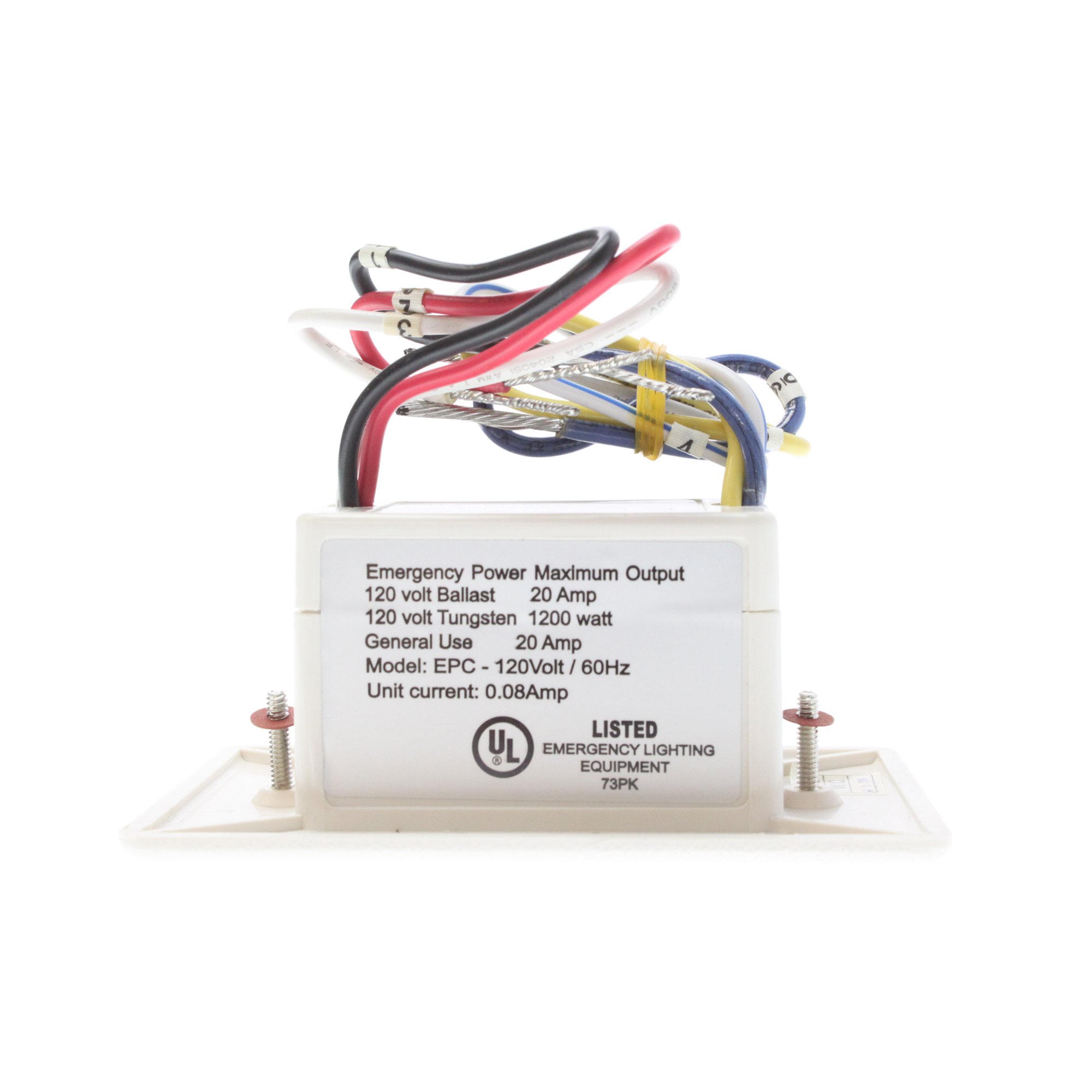 LVS Controls EPC-120V Emergency Power Control Relay Module, 20A, 120V, White