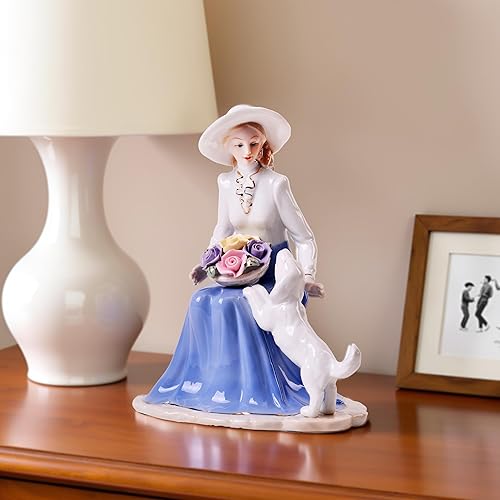 Miniatura 3 de MTME Figura de porcelana, amistad, recuerdos, estatua para decoración del hogar.