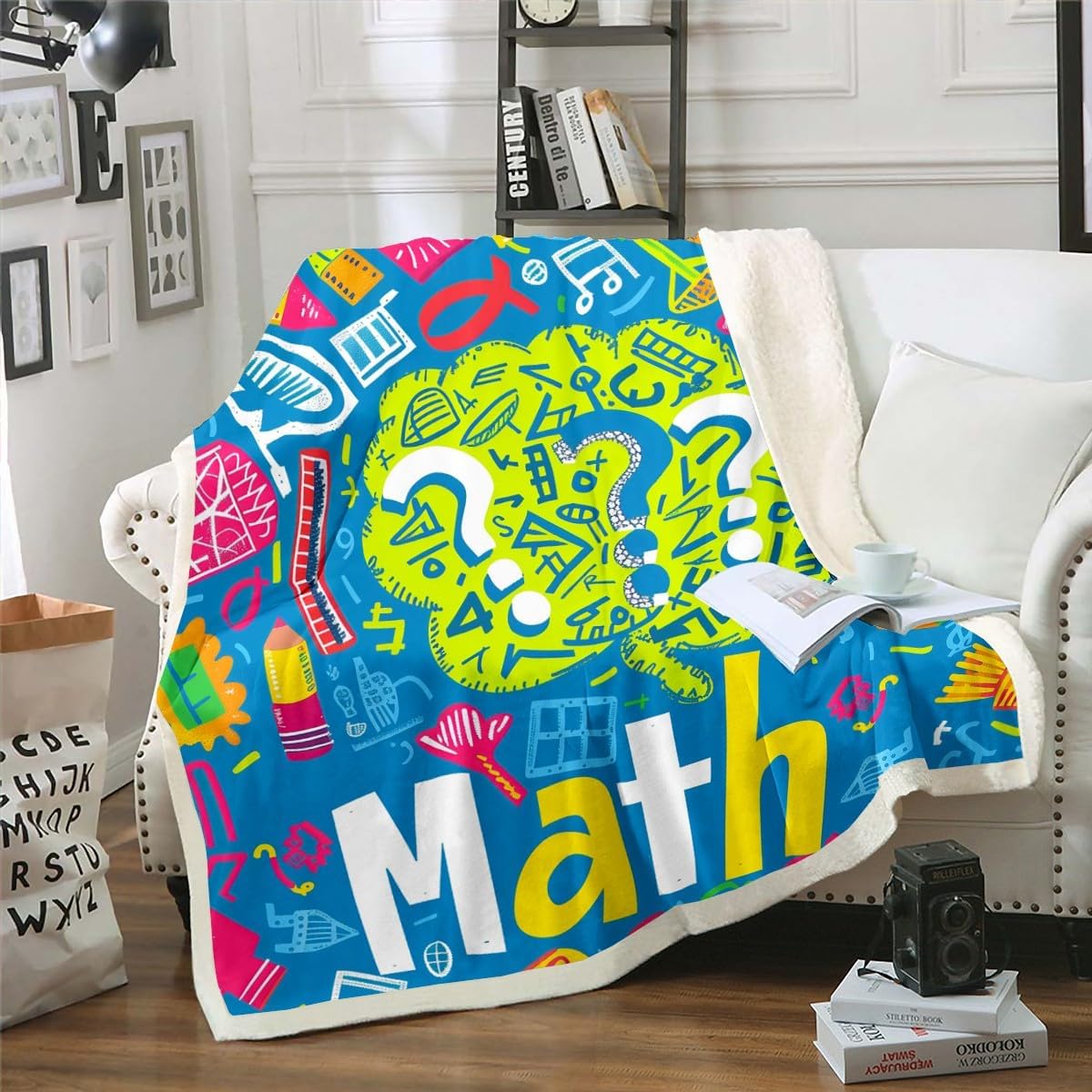 Erosebridal Elephant Throw Blanket Twin 60"X80" Lightning Elephants Fleece Bed Blanket for Kids Boys Teen Men Exotic Wild Animal Sherpa Blanket African Wildlife Flannel Blanket Bedroom Decor