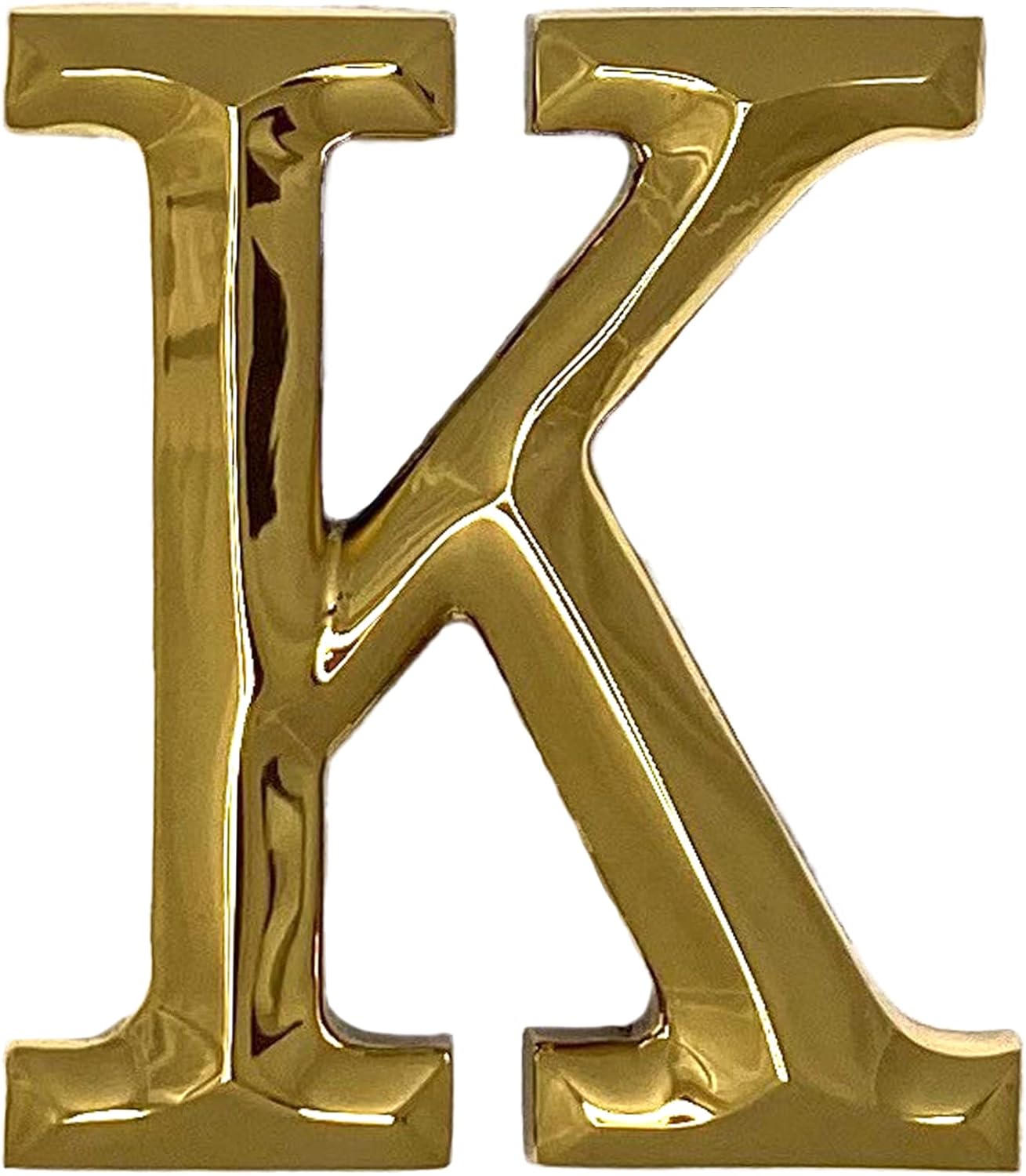 Monogram Letter K Door Knocker - Brass