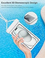 Vista 2 de wellhouse Funda impermeable 3D para teléfono con cordón, TPU de 100 pies, funda impermeable profunda para iPhone 17 16 15 14 13 12 Pro Max XS