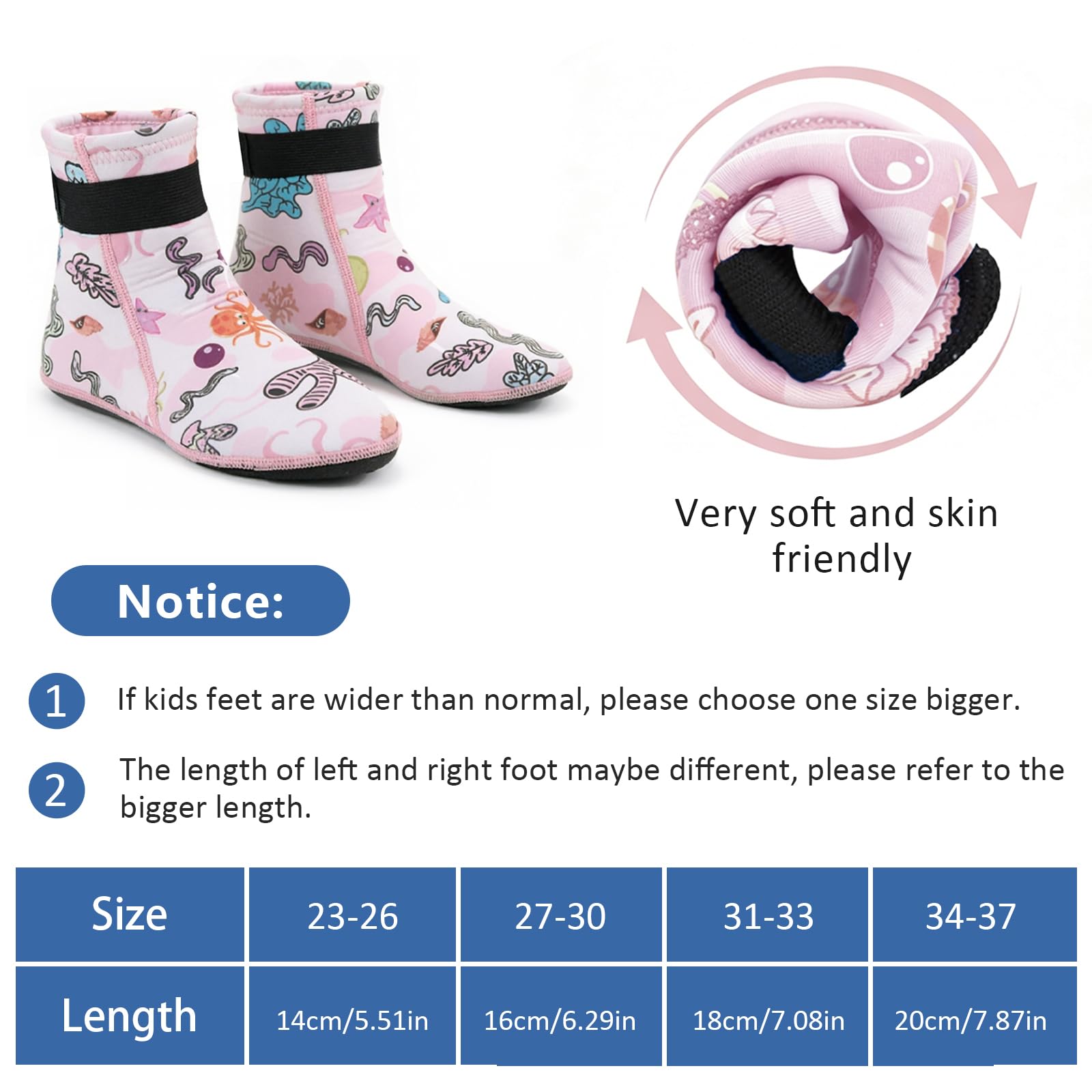 Calzini da nuoto in neoprene per ragazze e ragazzi, calze subacquee per sport acquatici, scarpe antiscivolo, scarpe da surf, piscina, vacanze indispensabili