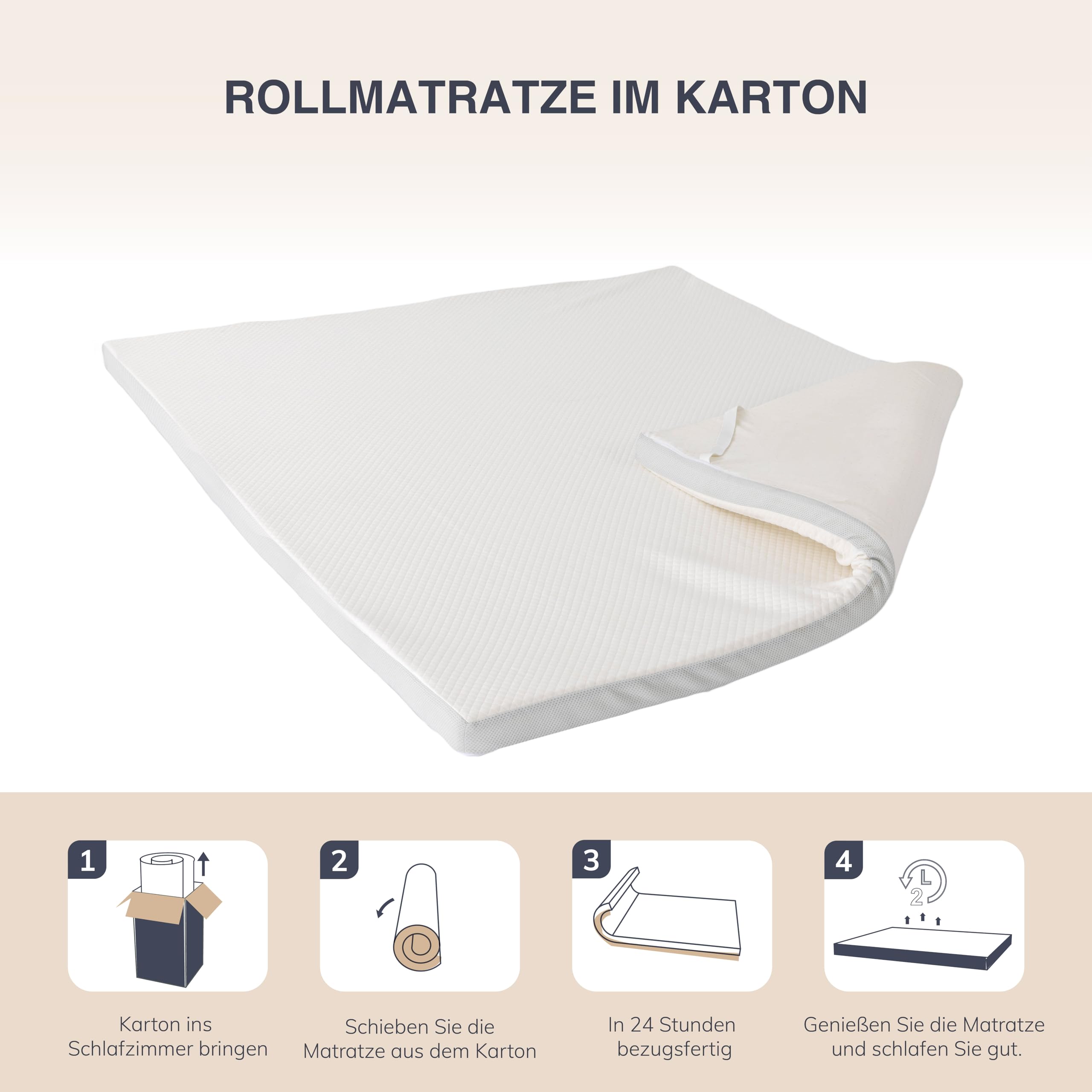 Ego Home Topper para colchones de 140 x 190 cm, 5 cm de Altura, de Espuma viscoelástica con Certificado Öko-Tex, extraíble y Lavable, para Cama con somier, colchones, sofá Cama