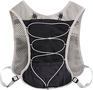 Hydration Backpack Running Lightweight Quick-Drying Breathable Adjustable | Reflective 5L Waterproof Water Backpack for Trail Road Mountain Hiking Outdoor Training Urban Jogging Long-Distance