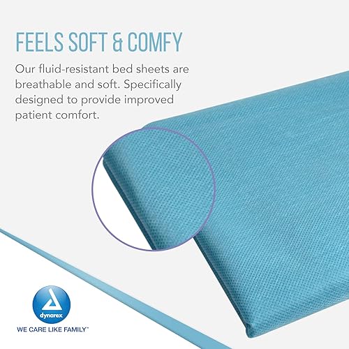 Miniatura 3 de Dynarex Sábanas desechables, Gurney, impermeables, 30 x 85 pulgadas, paquete de 50