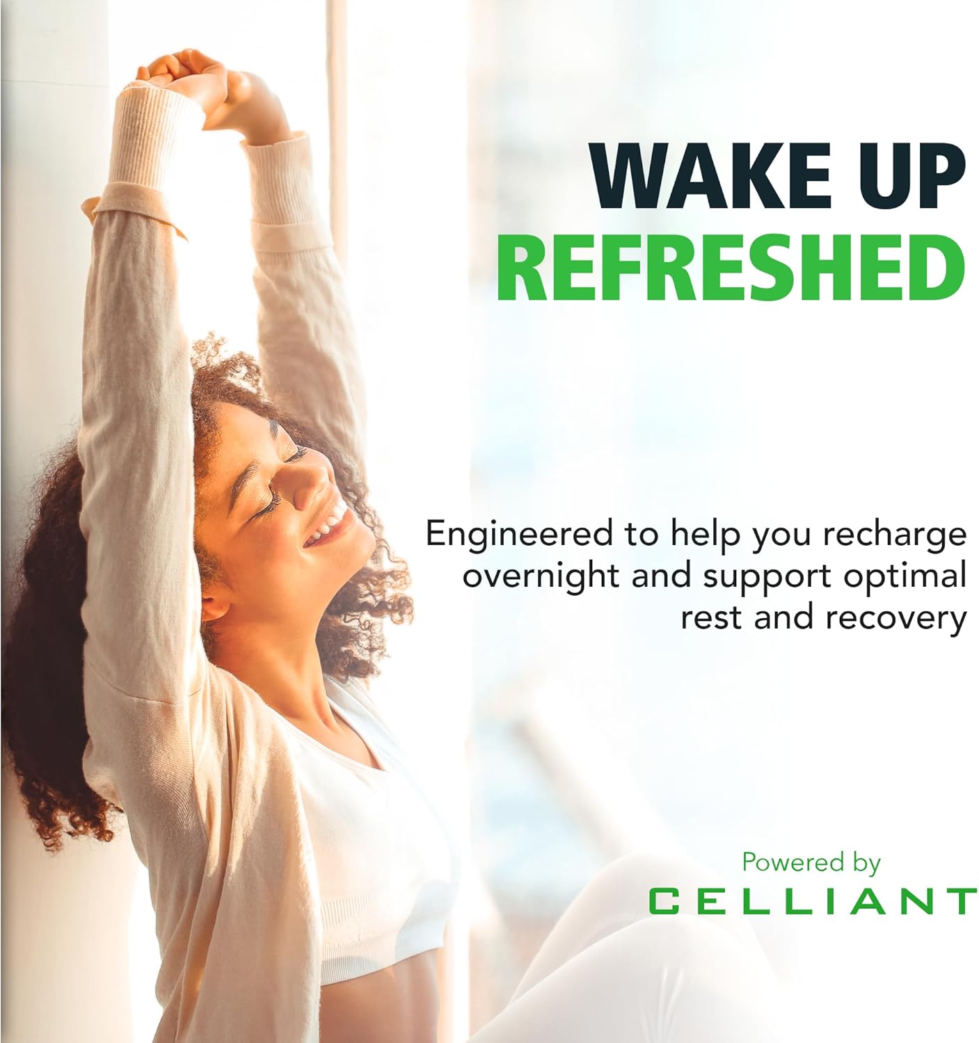 CELLIANT® Infrared Pillow – Breathable, Temperature-Balancing Fabric with Cotton & Polyester Blend, Promotes Comfort, Stability and Restful Sleep, Skin-Friendly Design, King Size