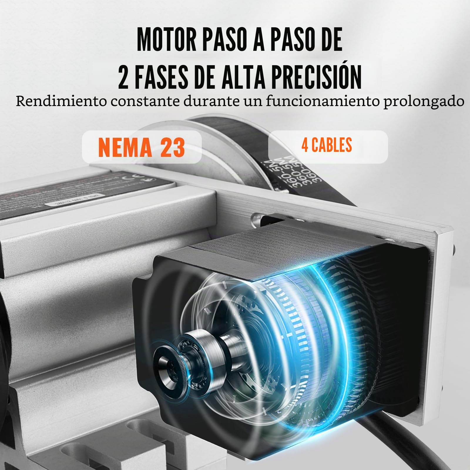 VEVOR Cabezal divisorio portabrocas de 3 mordazas K11-100 mm, fresadora CNC eje rotacional, cabezal indexador de eje A, altura central de 2,6"/65 mm, contrapunto MT2, relación de engranaje 6:1