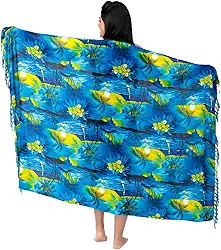 Canga de Praia Summer em Viscose (Azul)