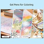 18 Couleurs Glitter Gel stylos ensemble avec A5 Livre de croquis (50 Feuilles 120gsm) | Marqueurs de gel pétillant pour le livre de coloration adulte, DIY Artisanat, Scrapbooking, Journaling, Fabrication de cartes, Art Cadeau Set pour les artistes