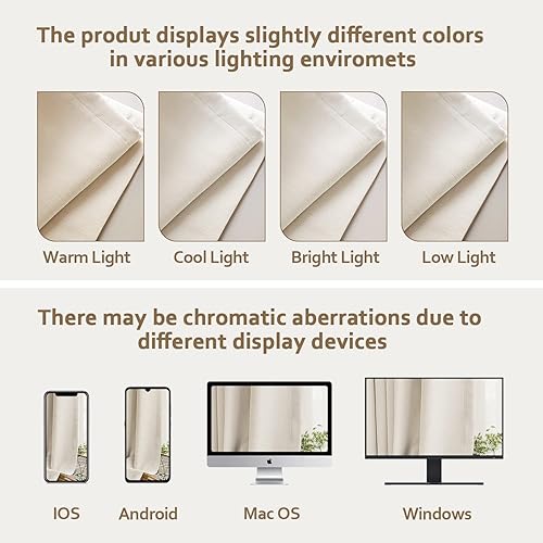 Miniatura 6 de LIYAXUN Cortinas de terciopelo de 102 pulgadas de largo, cortina plisada 85% opaca para sala de estardormitorio, sin forro, oscurecimiento de
