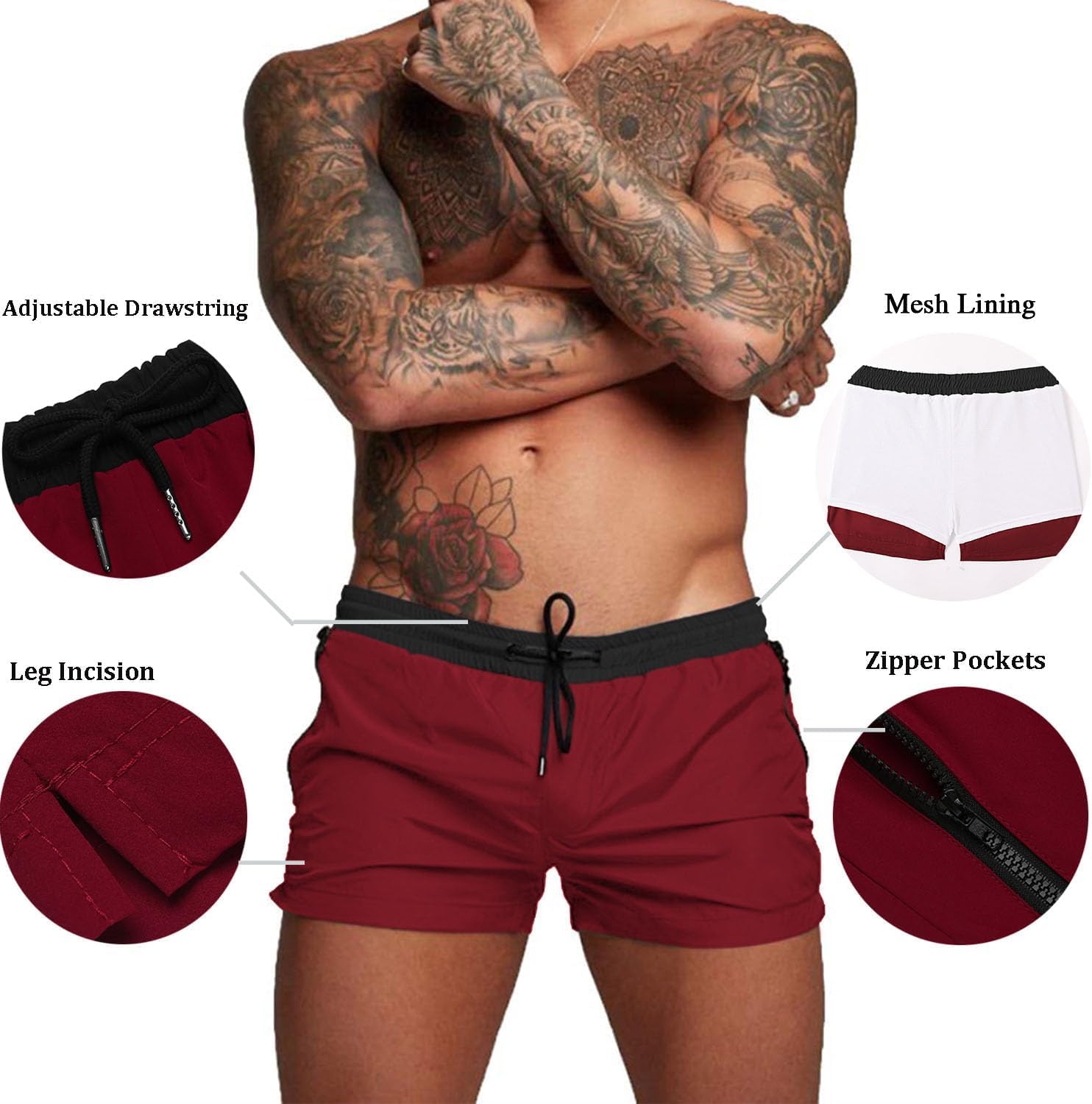 COOFANDY Men's Swim Trunk Quick Dry Swimwear Mesh Lining Bathing Suit Swimsuit Board Beach Sport Short - Image 2