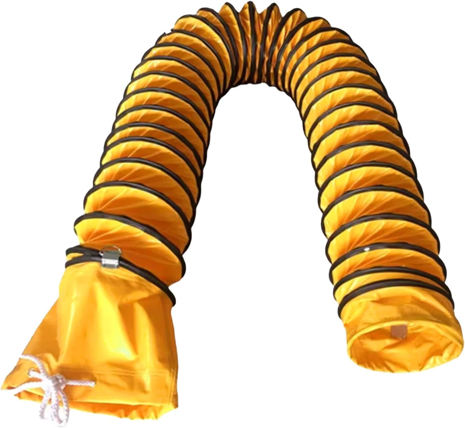 Yellow Flexible Duct Hosing Length 16 23 33 Ft, Industrial Dryer Exhaust Fan Hose/Portable Intake Pipe Hose For Kitchen Factory, Commercial Folding Duct Hose(L 33ft/10m,ID 8in/200mm)