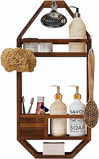 TeakCraft Teak Shower Caddy, Patented Shower Organizer For Bathroom, Non...