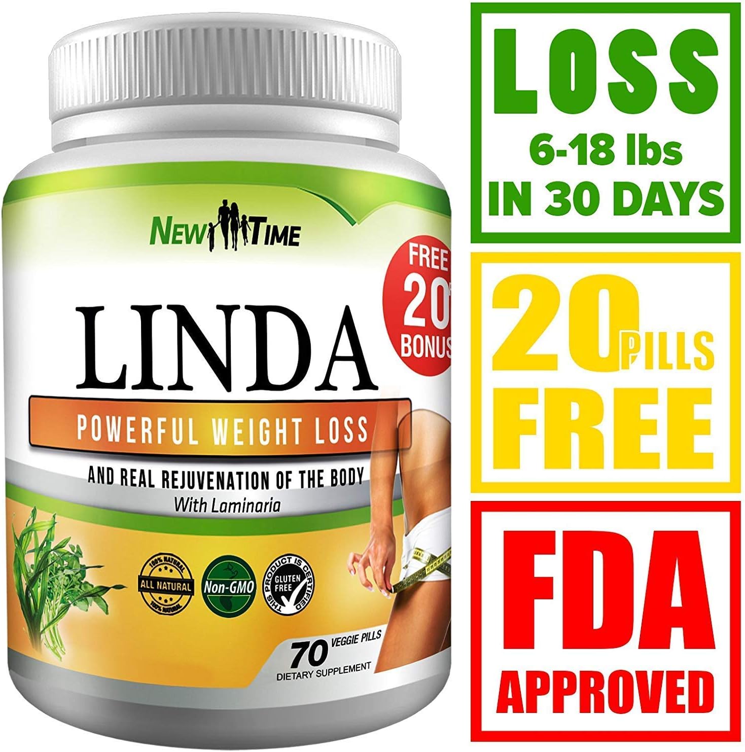 inda - Weight Loss Pills for Women & Men - Natural Herbal Diet Supplements - Appetite Suppressant That Work Fast - Best Diet Pills 90 Pills