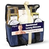 SpaLife Men&apos;s Sandalwood Luxury Spa Skincare Set - Complete Care Kit for Rugged Revitalization&comma; Exfoliating Scrub - Bath and Body Collection for Cleansing&comma; Moisturizing&comma; and Rejuvenation