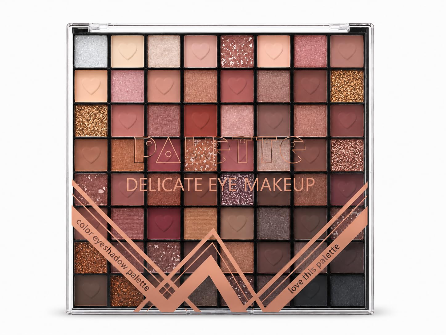 SKINPLUS 64-Color Delicate Eye Makeup Palette, Professional Matte, Metallic and Glitter Eyeshadow Palette, Blendable Long-Wear Neutral & Warm-Tone Eye Makeup Set for Women-picture-27