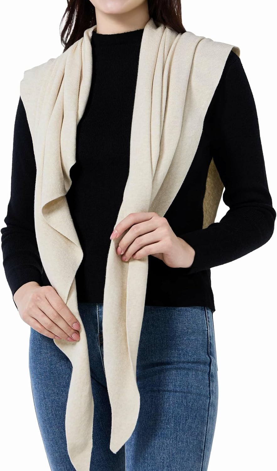 VENVSBEE Shawl Wraps For Women Soft Pashimina Cape Knitted Sweater Shawl Scarf Shoulder Wraps for Dresses - Image 3