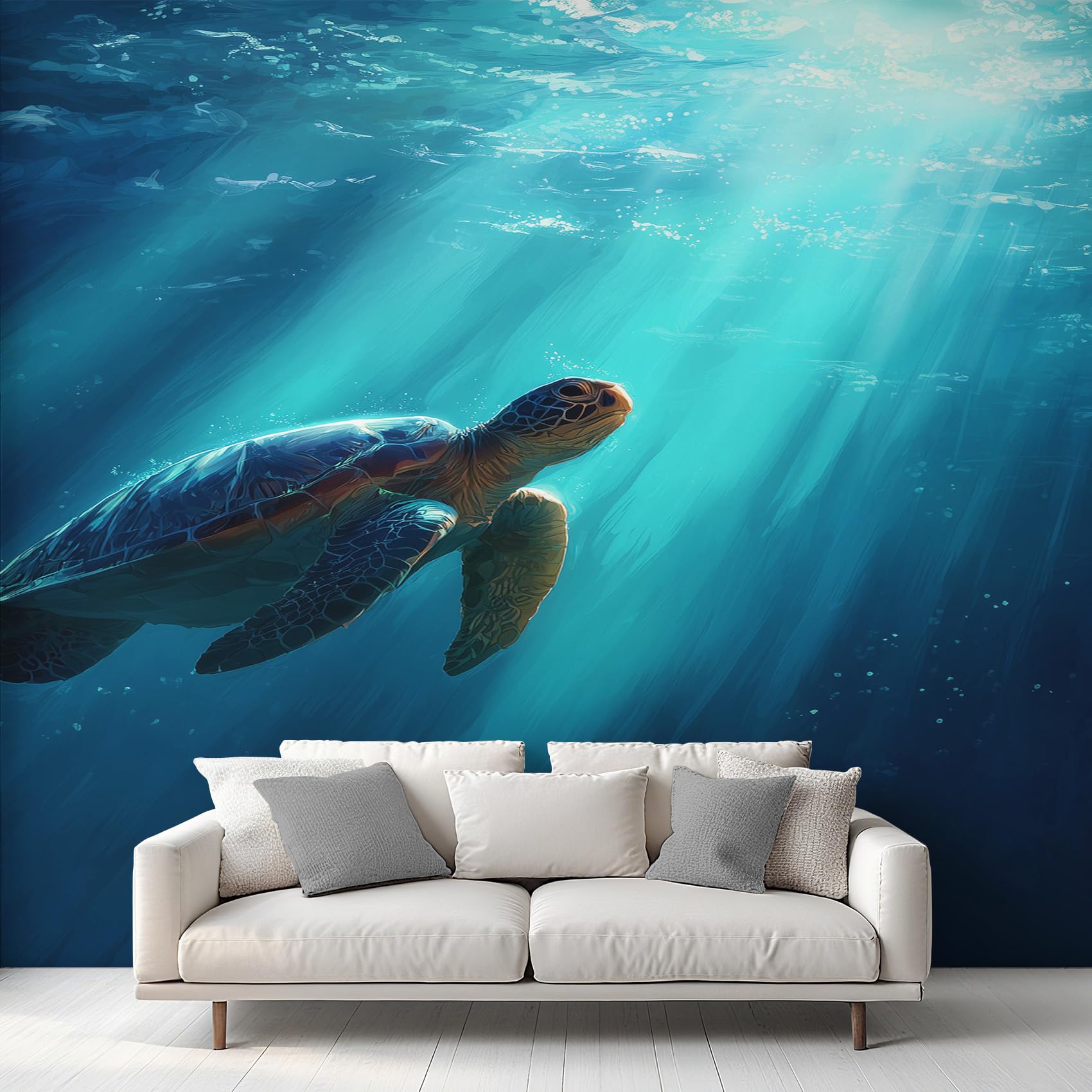 Papier peint tortue de mer pour chambre : créez une décoration maison sous-marine
