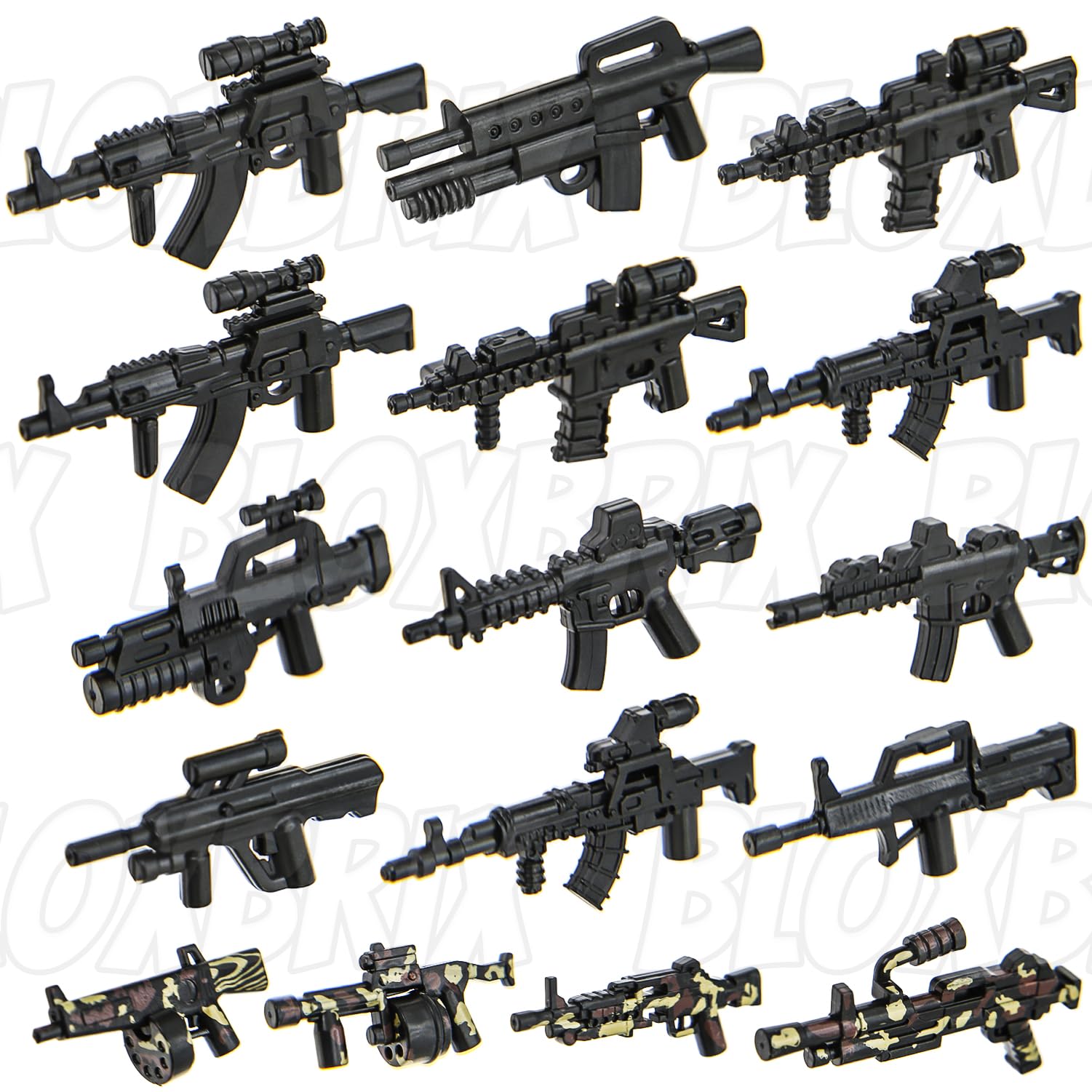 Amazon.co.jp: BloxBrix 180 個 武器 - マシンガン 、ミニ