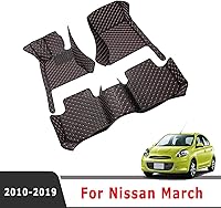 Vista 2 de Alfombrillas de coche LHD para Nissan Marzo 2019 2018 2017 2016 2015 2014 2013 2012 2011 2010 Accesorios de automóvil Alfombras decorativas