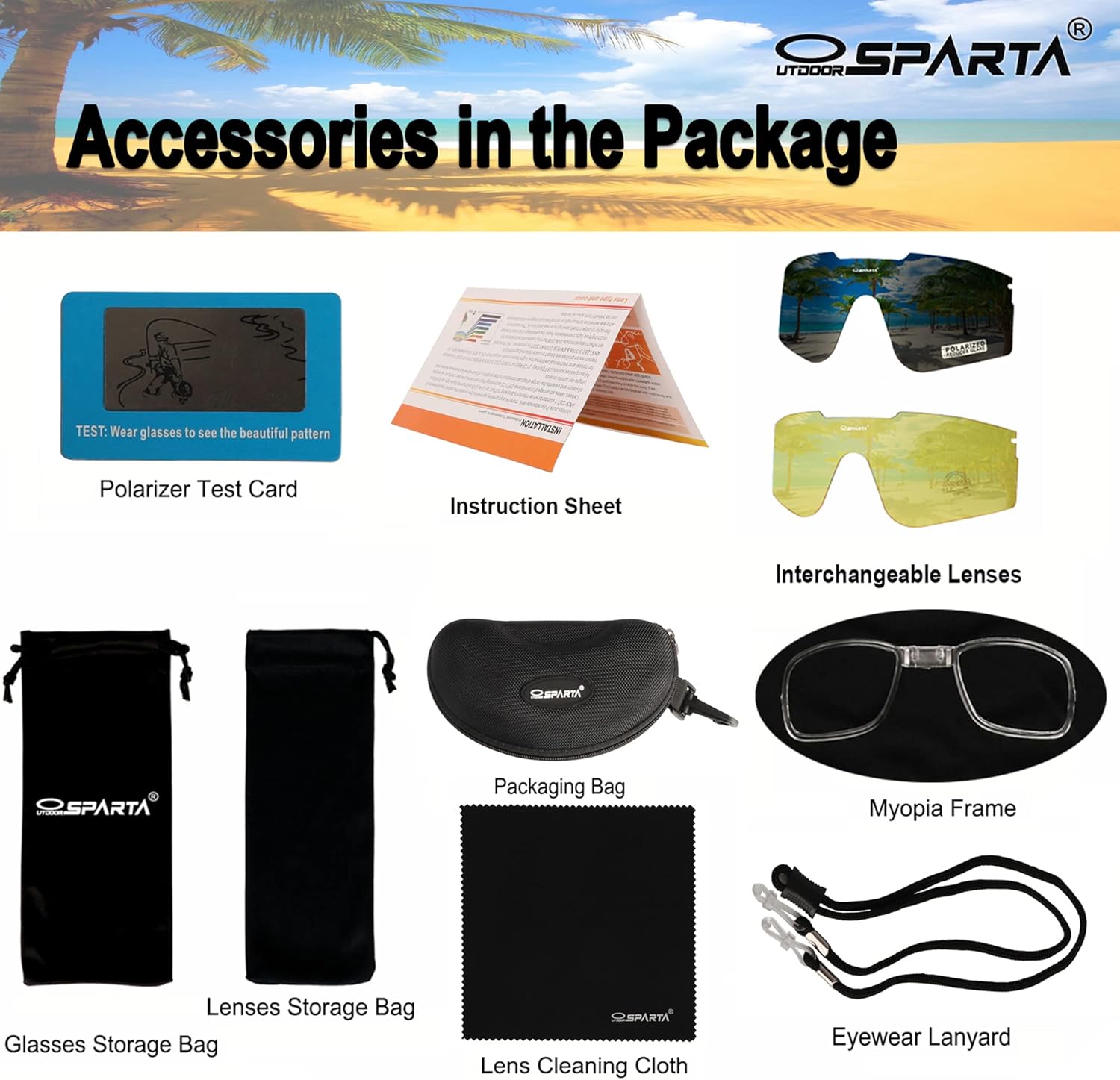 Miniatura 7 de OUTDOOR SPARTA Polarized Sports Sunglasses Fishing Cycling Sunglasses