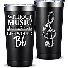 Fufandi Music Lover Gifts for Men Male, Him, Music Teacher Gift - Gifts for Musical Lovers, Musician Tumbler Gift - Tumbler Cup 20oz