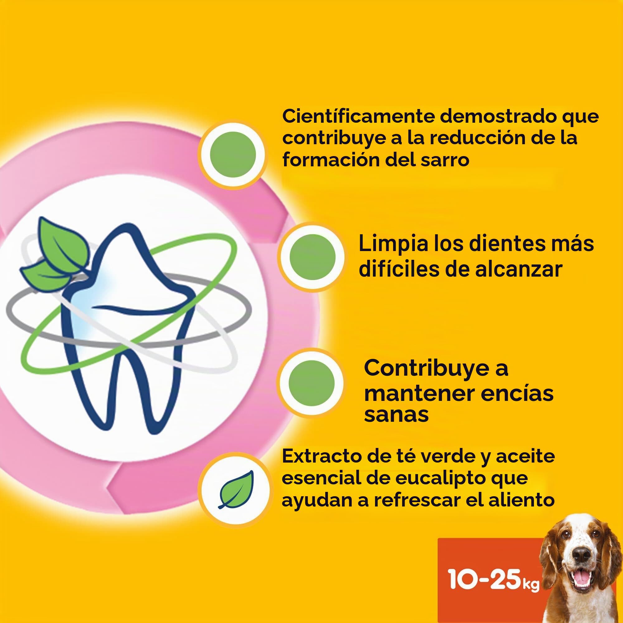 Pedigree Dentastix Fresh 112 Snack para la higiene bucal (Perro Mediano 10-25 kg) 180 g 28 Unidades – 4 Paquetes de 28 (112 Unidades totales)
