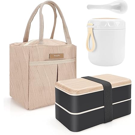 Bento Lunch Box, Lunchbox 3 Compartiments En Acier Inoxydable Avec Bol