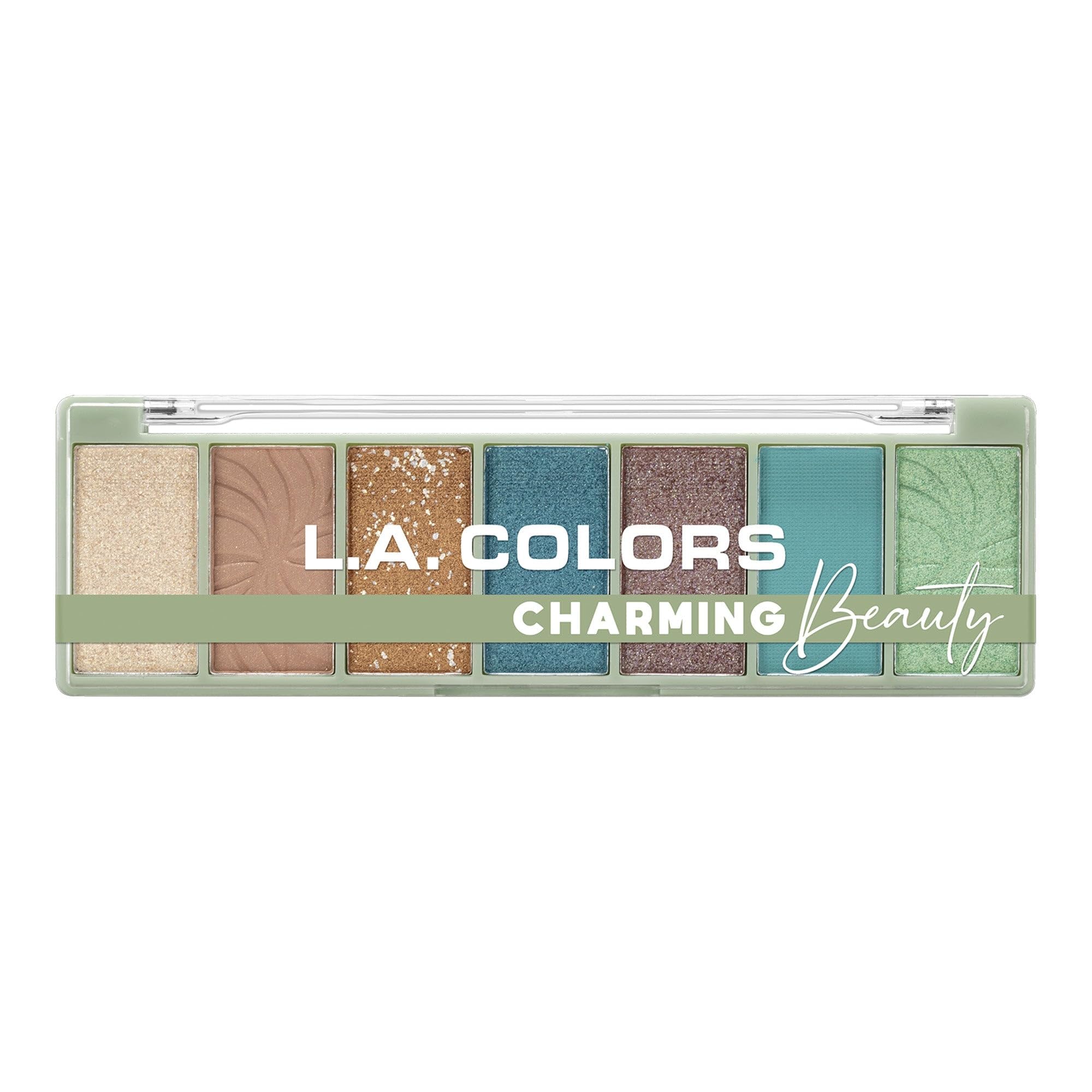 L.A. COLORS 7PC Color Eyeshadow Palette, Charming CES496 Charming 0.22 Ounce (Pack of 1)