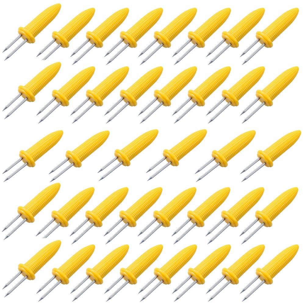 40 Pieces Corn Rack Stainless Steel Corn Fork For Home BBQ BBQ Salad BBQ Picnic Outdoor Party Camping