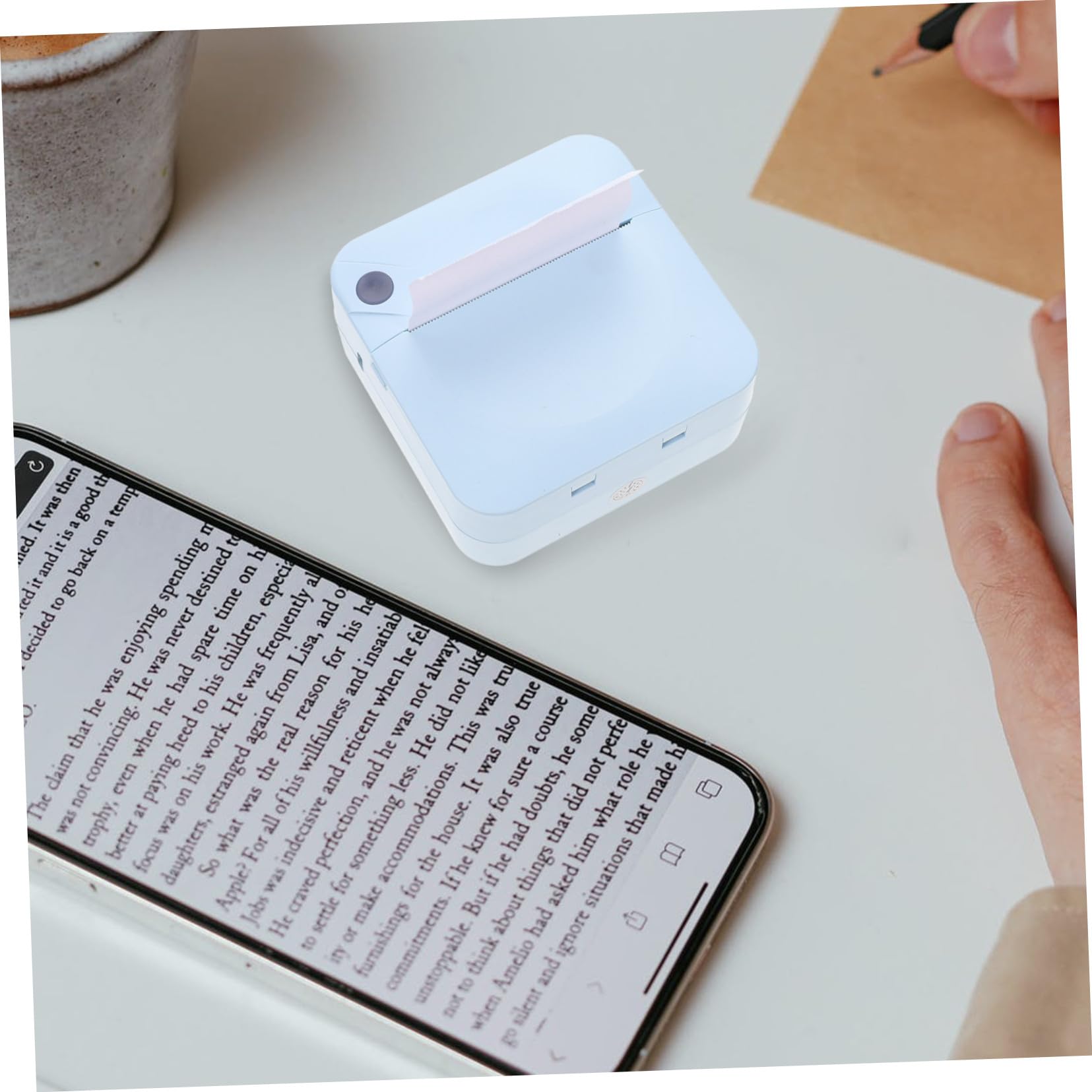 iplusmile Stampante Termica Portatile Tecnologia Wireless Tascabile per Etichette Adesive 200dpi, Batteria 1000mah, Materiale Abs per Casa e Ufficio