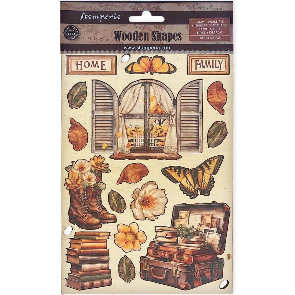 Stamperia KLSP170 Coloured Wooden Shape, Accessories, 14.8 x 21 x 0.8 cm — image 1