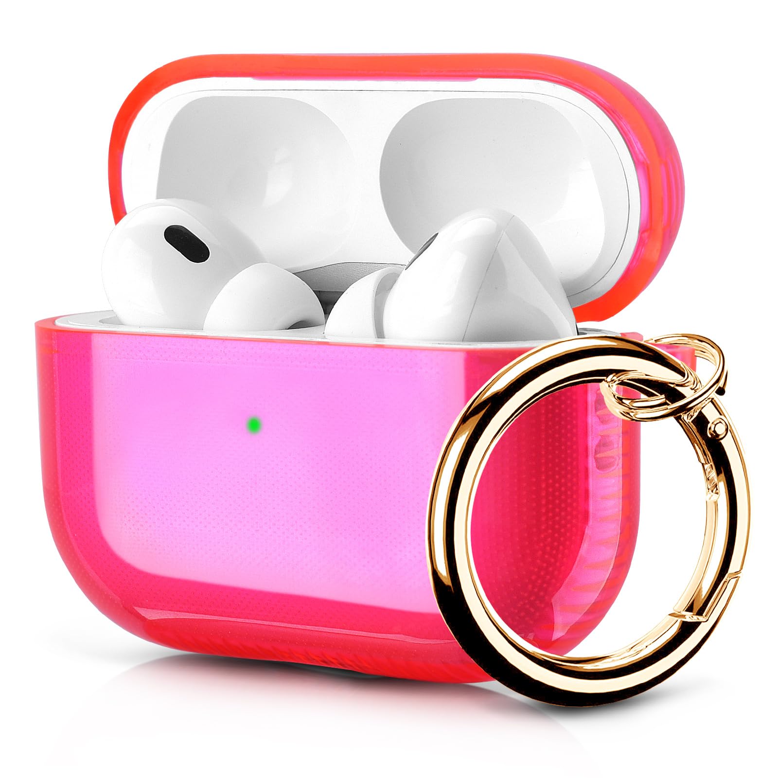 KOREDA Protective Cover for AirPods Pro 2nd Generation/1st Generation, Soft Clear Shockproof and Anti-Fingerprint Case with Keychain for AirPods Pro