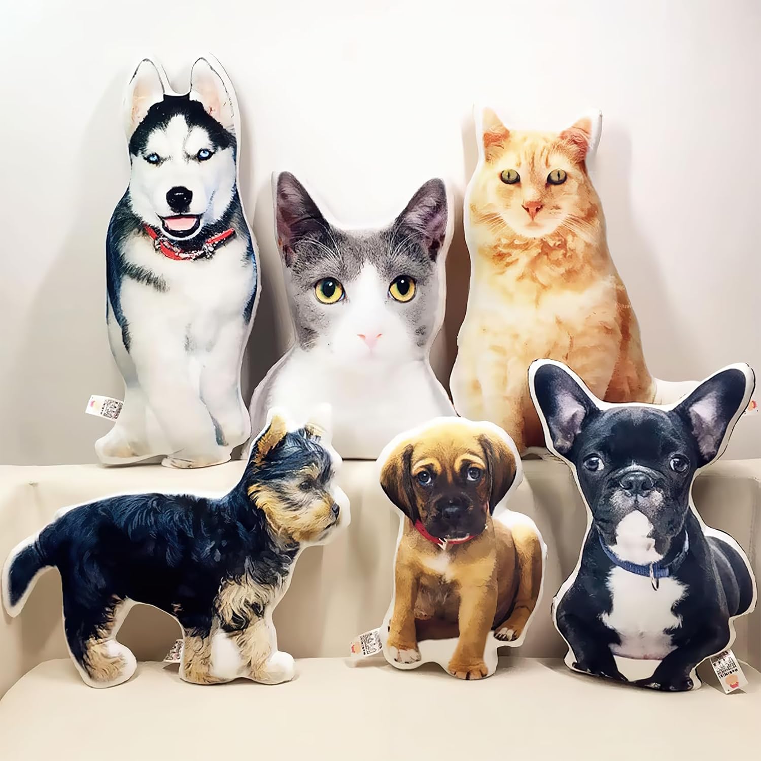 Seamaid Custom Pet Pillow Personalized Dog Cat Photo Pillow Duplex Printing Shaped Pillow Designed Gifts for Father’s Day,24inch