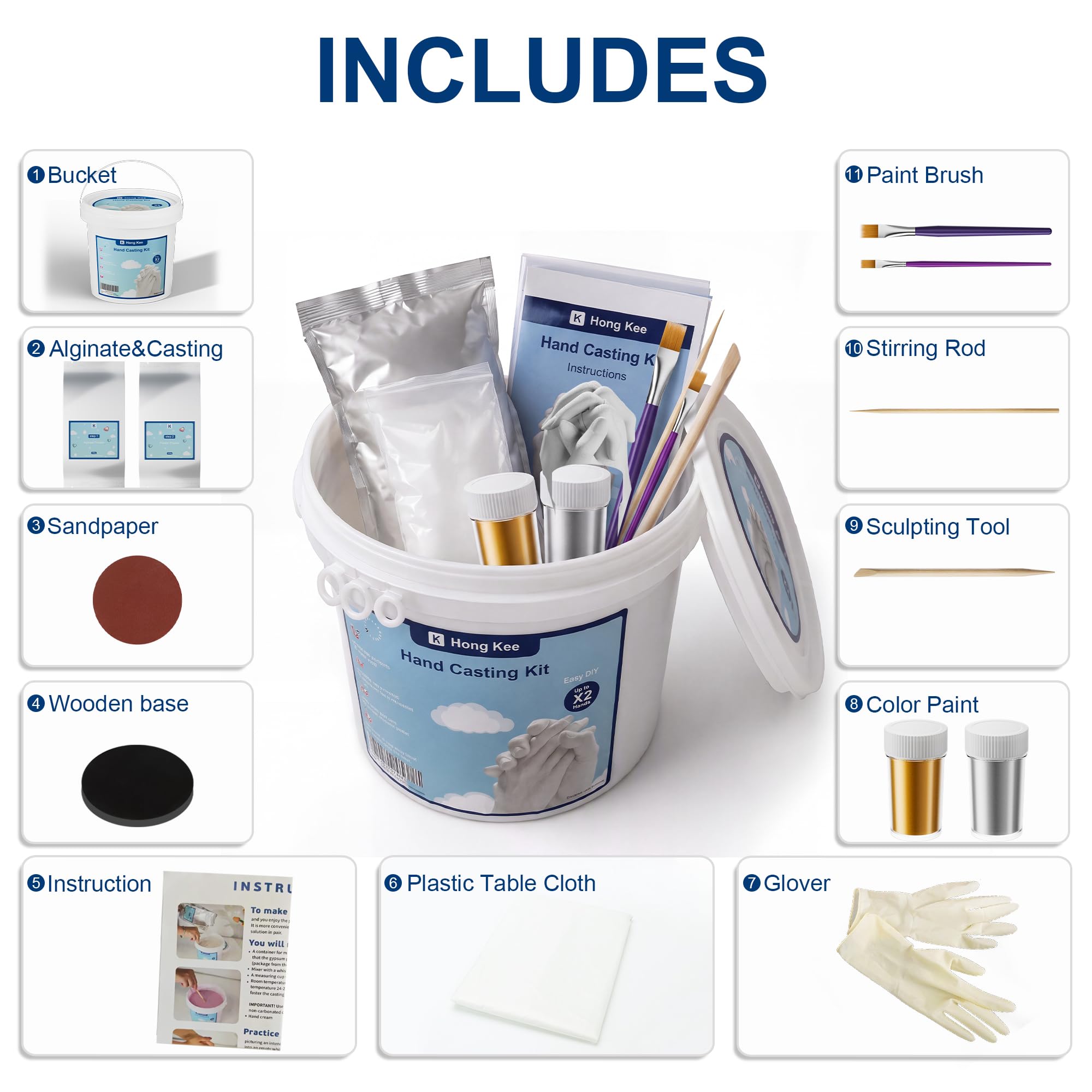 Hongkee Handguss-Set, DIY-Formset für Paare, Familie und Freunde