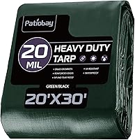 Vista 13 de Lona 6x8 pies, 10 mil lonas impermeables resistentes con ojales cada 23.6", lona de plástico gruesa, resistente a los rayos UV y al desgarro