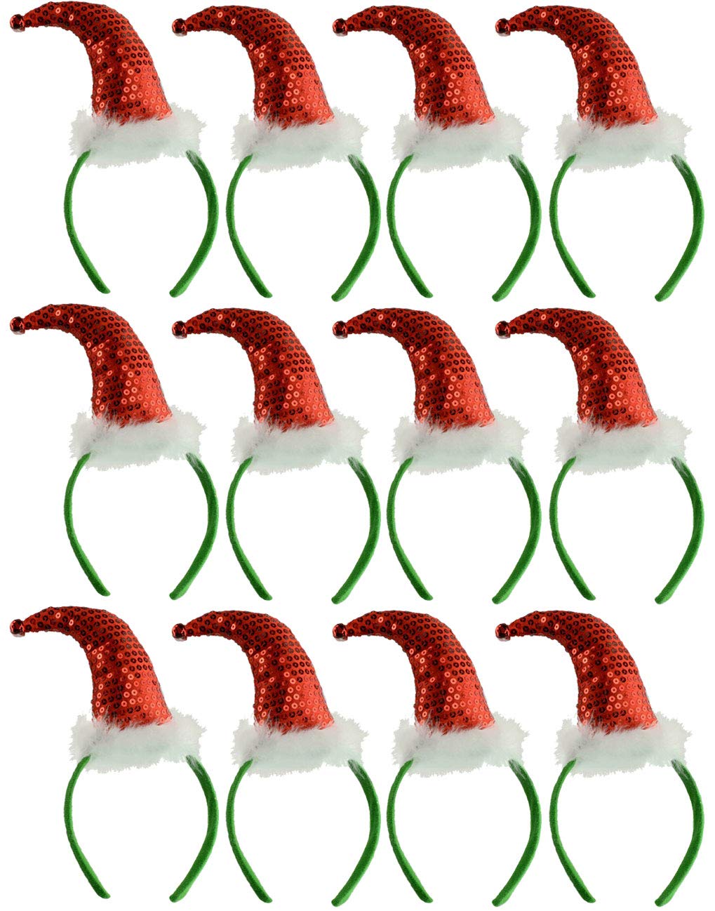 Bandeaux à paillettes rouges pour déguisement de Noël et accessoire de réveillon