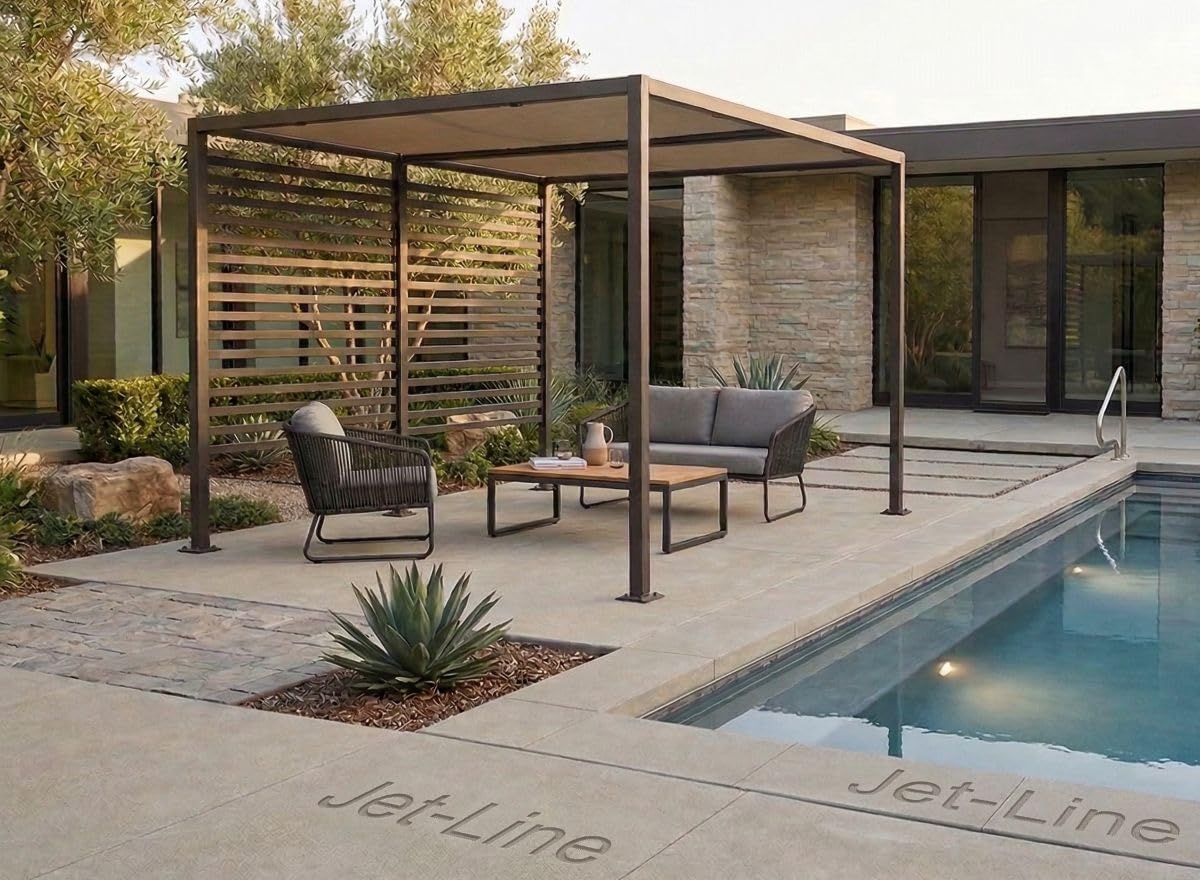 Jet-line® Pavillon 3x4 Aluminium – Pergola mit Schiebedach
