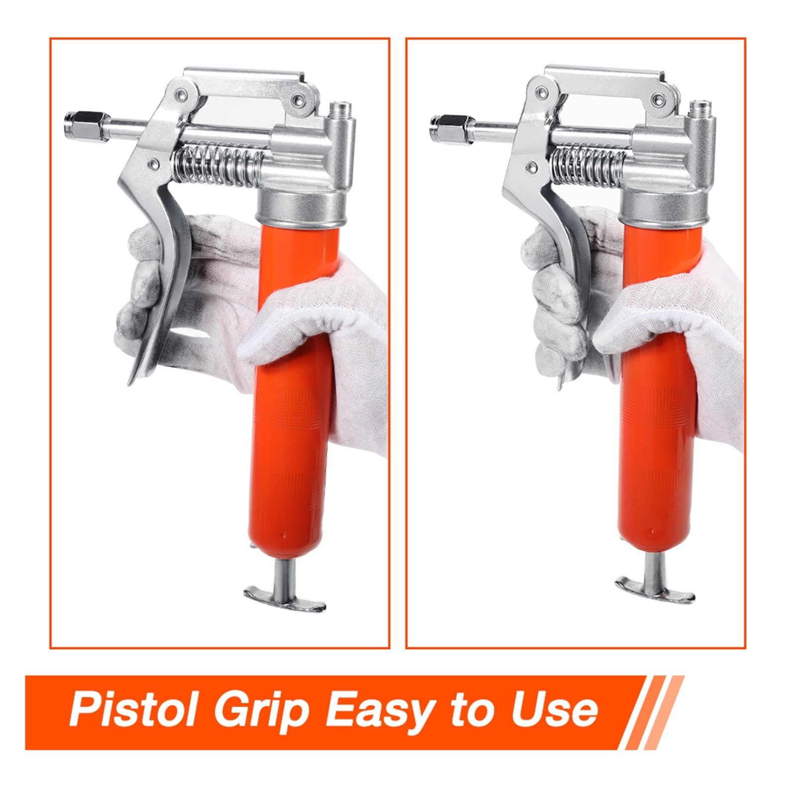 Pistola engrasadora con empuñadura de Pistola de Servicio Pesado Pistola engrasadora de 3000PSI, minijuego de Pistola con empuñadura, jeringa de Aceite lubricante
